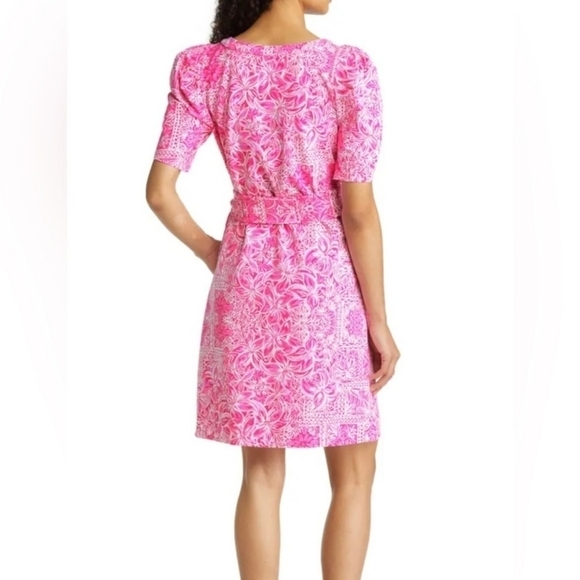 NWT Lilly Pulitzer Harriet "Pinata Pink New Blooms" Pattern Large Ret. $158 - Picture 13 of 13